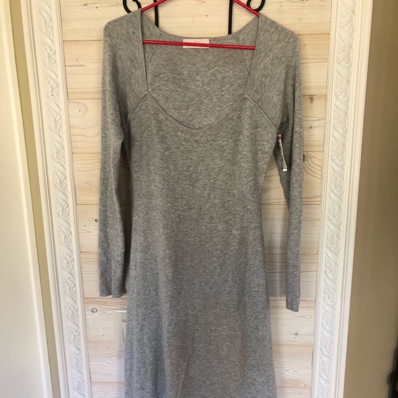 Rachel Parcell Sweetheart Knot Long Sleeve Gray Dress - Picture 6 of 9